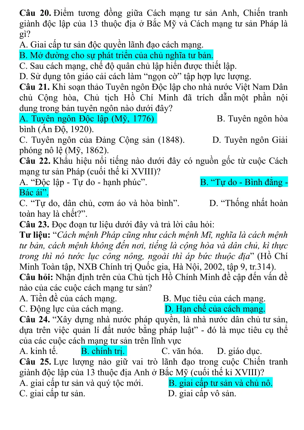 Đề cương ôn tập Giữa kì 1 Lịch sử 11 năm 2023-2024 trường THPT Phạm Phú Thứ (Đà Nẵng) - trang 4