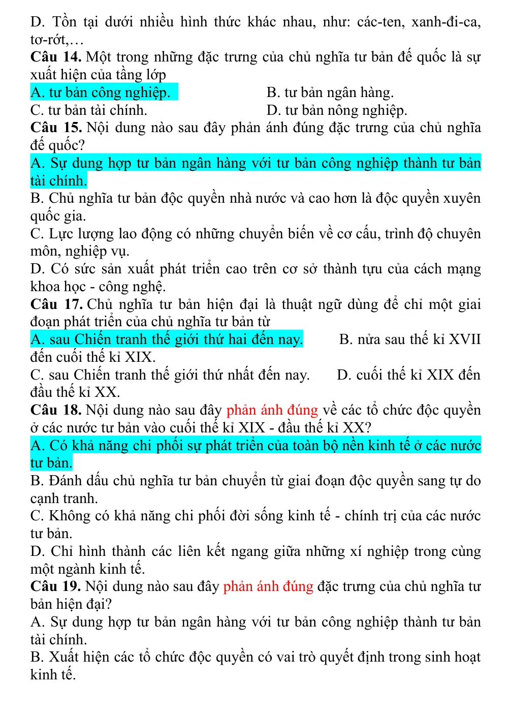 Đề cương ôn tập Giữa kì 1 Lịch sử 11 năm 2023-2024 trường THPT Phạm Phú Thứ (Đà Nẵng) - trang 7