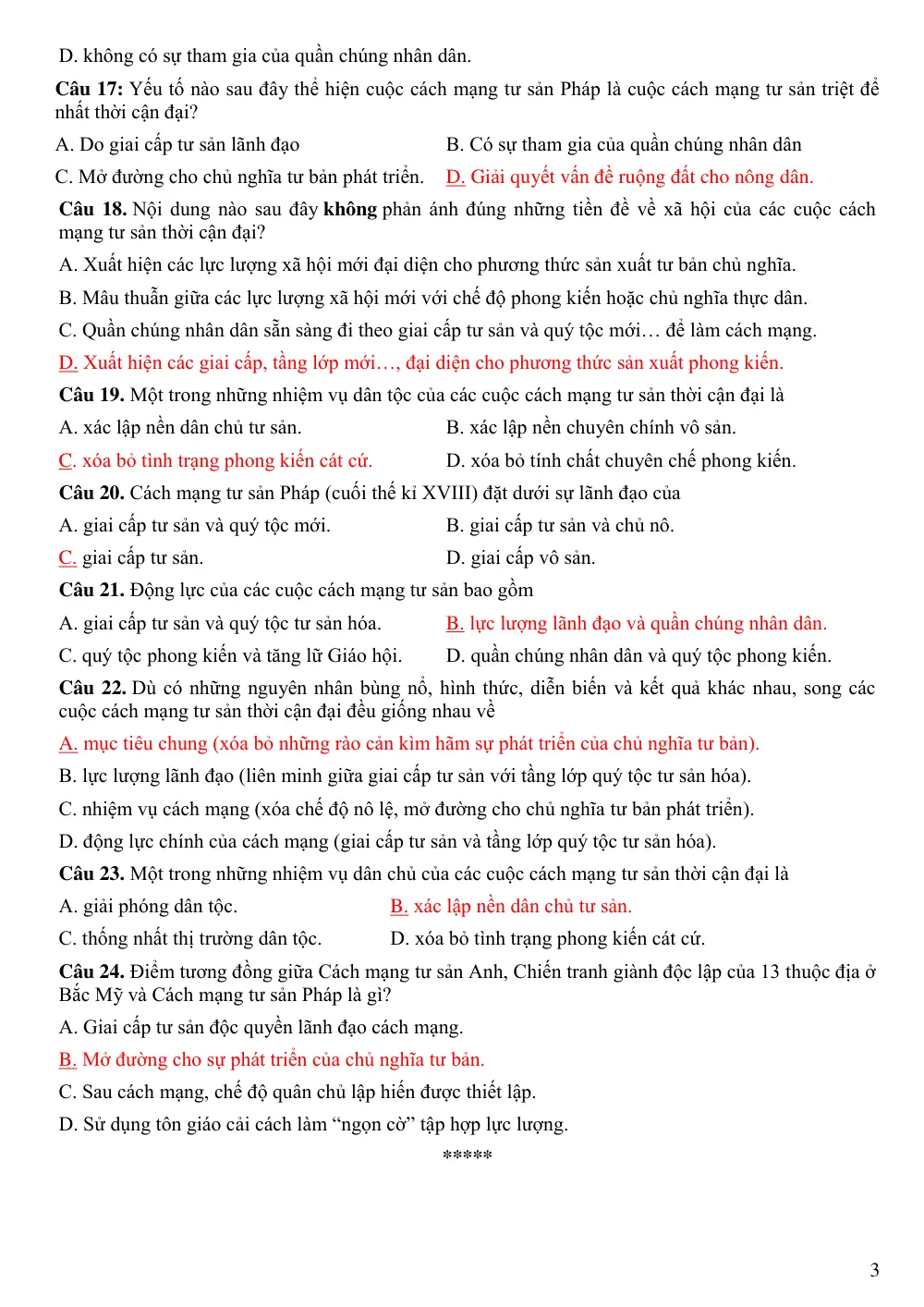 Đề cương ôn tập Học kì 1 Lịch sử 11 năm 2025-2026 trường THPT An Khánh (Cần Thơ) - trang 3