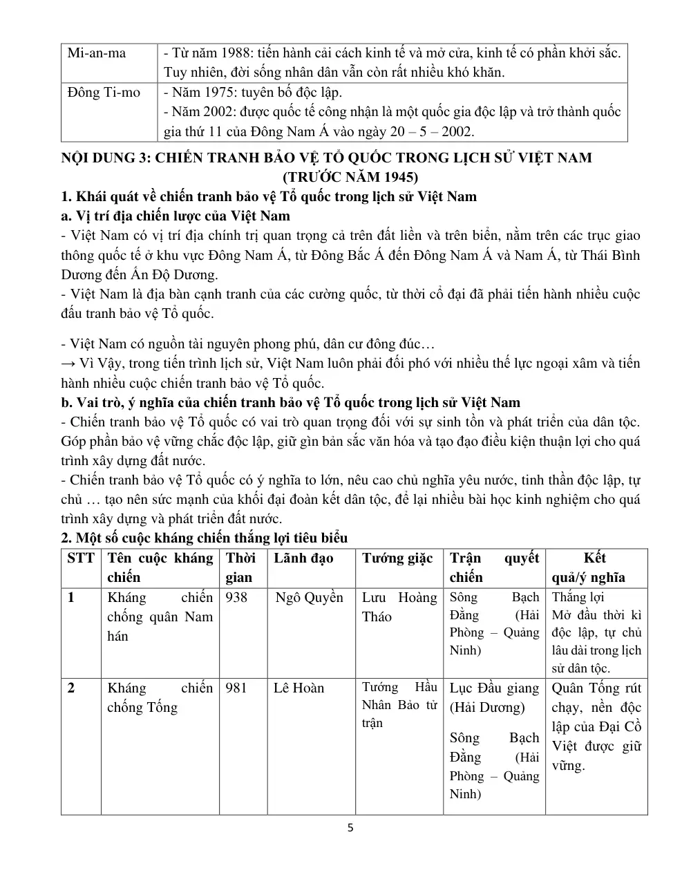 Đề cương ôn tập Học kì 1 Lịch sử 11 năm 2025-2026 trường THPT Đào Sơn Tây (TP Hồ Chí Minh) - trang 5