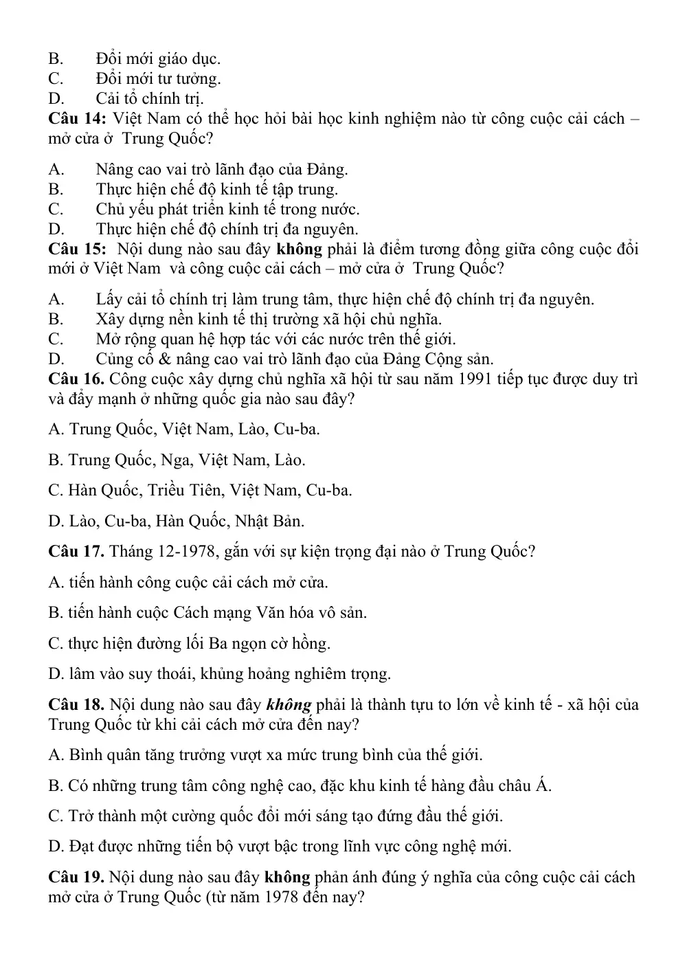 Đề cương ôn tập Học kì 1 Lịch sử 11 năm 2025-2026 trường THPT Phạm Phú Thứ (Đà Nẵng) - trang 7