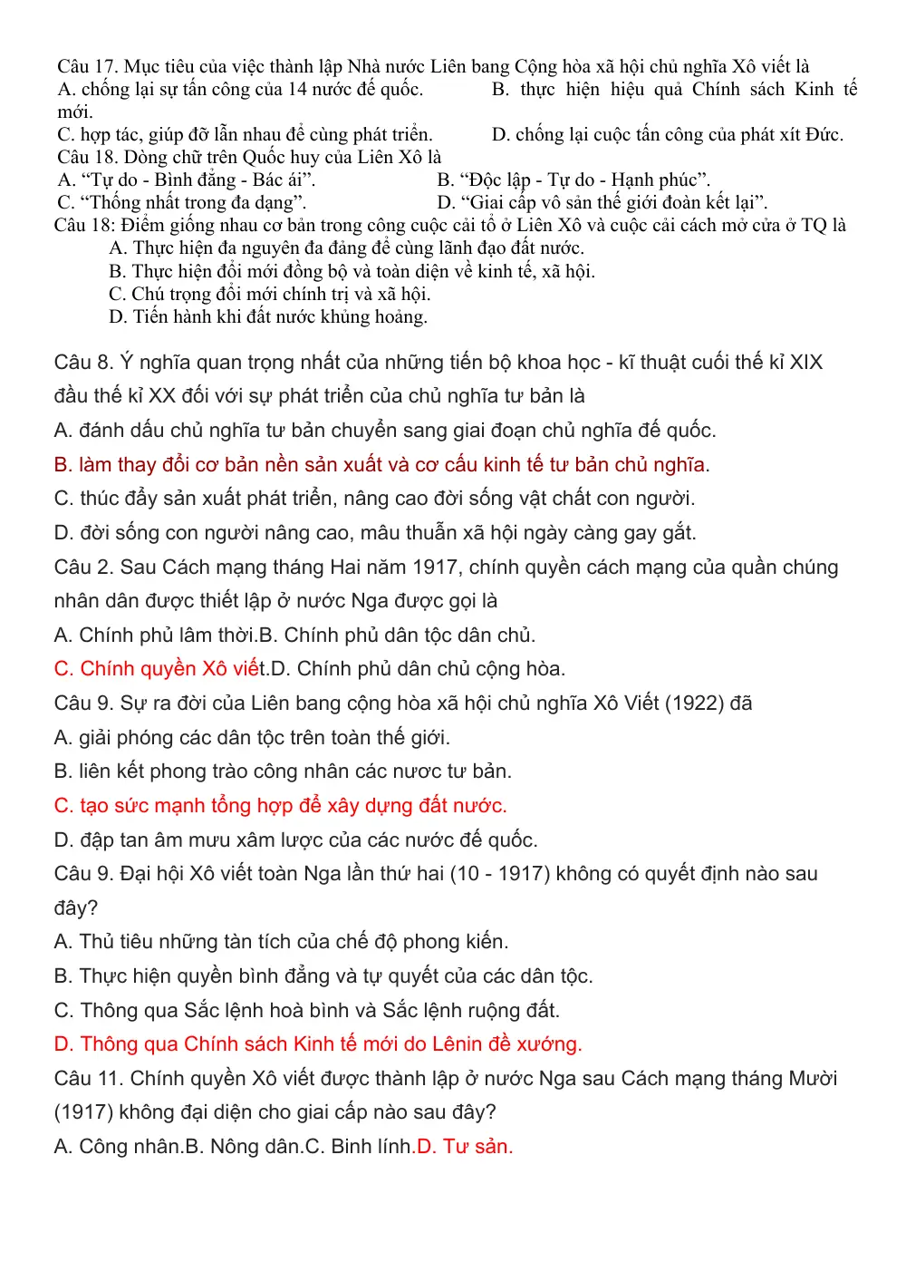 Đề cương ôn tập Học kì 1 Lịch sử 11 năm 2024-2025 trường THPT Phạm Phú Thứ (Đà Nẵng) - trang 4