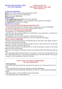 Trang đầu Đề cương ôn tập Học kì 2 Lịch sử 11 năm 2025-2026 trường THPT Bùi Hữu Nghĩa (Cần Thơ)