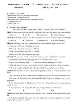 Trang đầu Đề cương ôn tập Giữa kì 1 Sinh học 11 năm 2023-2024 trường THPT Lê Quý Đôn (Đắk Lắk)