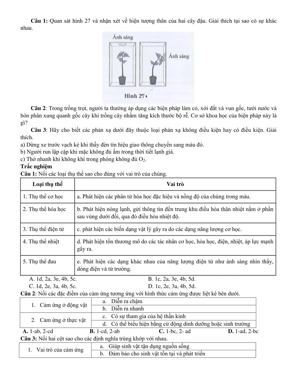 Đề cương ôn tập Giữa kì 2 Sinh học 11 năm 2023-2024 trường THPT Hoàng Văn Thụ (Hà Nội) - trang 7