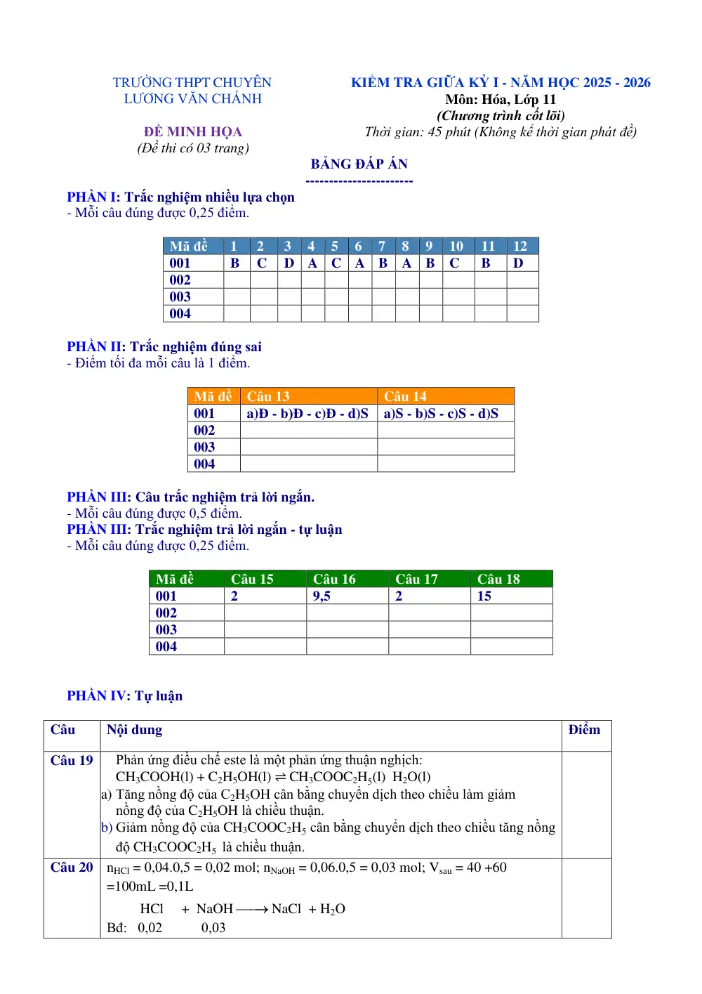 Đề cương ôn tập Giữa kì 1 Hóa học 11 năm 2025-2026 trường THPT chuyên Lương Văn Chánh (Đắk Lắk) - trang 13