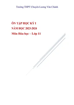 Trang đầu Đề cương ôn tập Học kì 1 Hóa học 11 năm 2023-2024 trường THPT chuyên Lương Văn Chánh (Đắk Lắk)