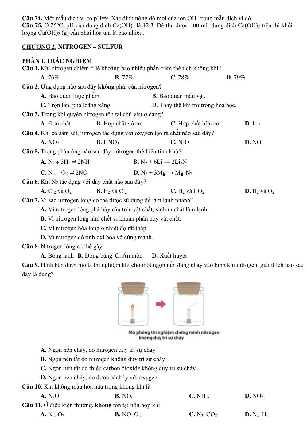 Đề cương ôn tập Học kì 1 Hóa học 11 năm 2024-2025 trường THPT Trần Phú (Hà Nội) - trang 8