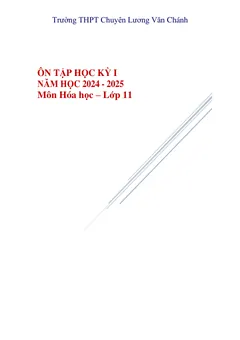 Trang đầu Đề cương ôn tập Học kì 1 Hóa học 11 năm 2024-2025 trường THPT chuyên Lương Văn Chánh (Đắk Lắk)