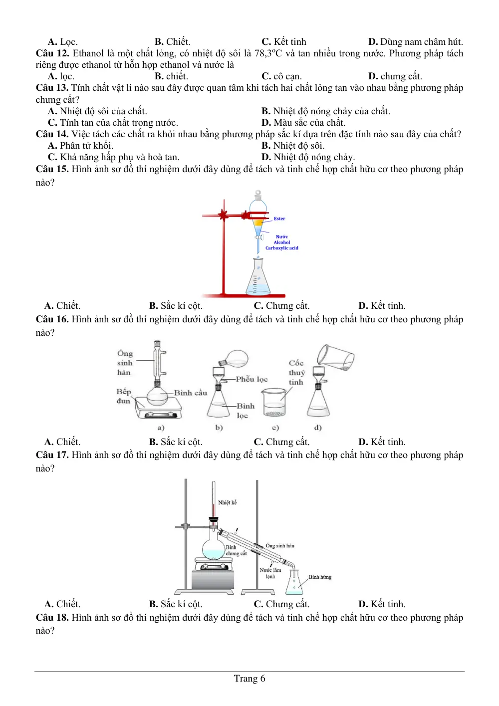 Đề cương ôn tập Học kì 1 Hóa học 11 năm 2025-2026 trường THPT Thủ Đức (TP Hồ Chí Minh) - trang 6
