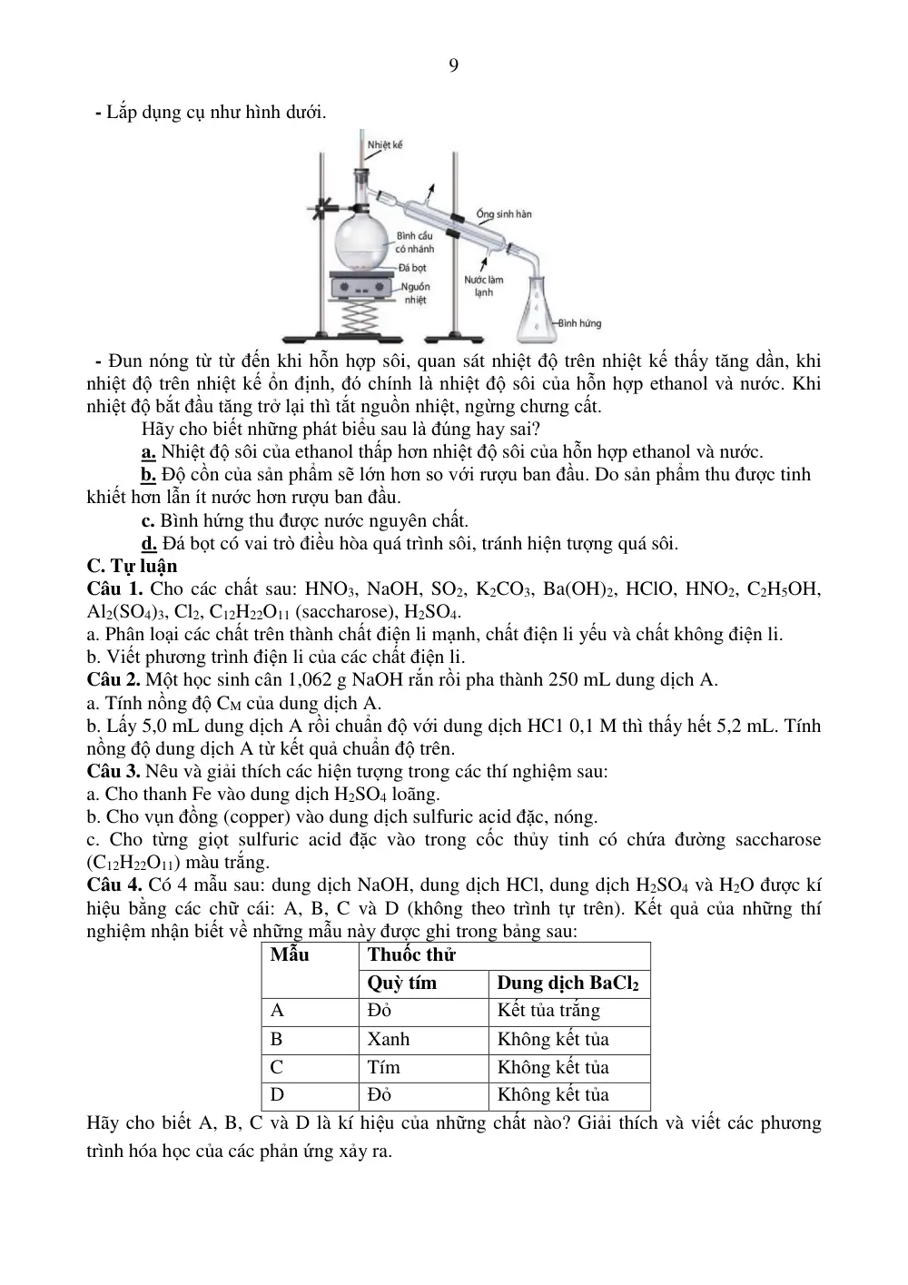 Đề cương ôn tập Học kì 1 Hóa học 11 năm 2025-2026 trường THPT An Khánh (Cần Thơ) - trang 9