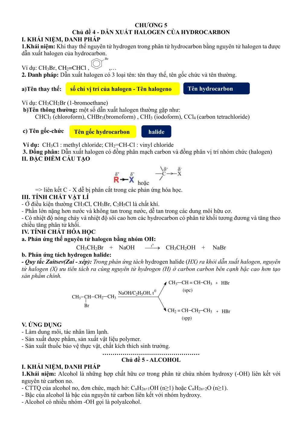 Đề cương ôn tập Học kì 2 Hóa học 11 năm 2023-2024 trường THPT Thanh Khê (Đà Nẵng) - trang 4