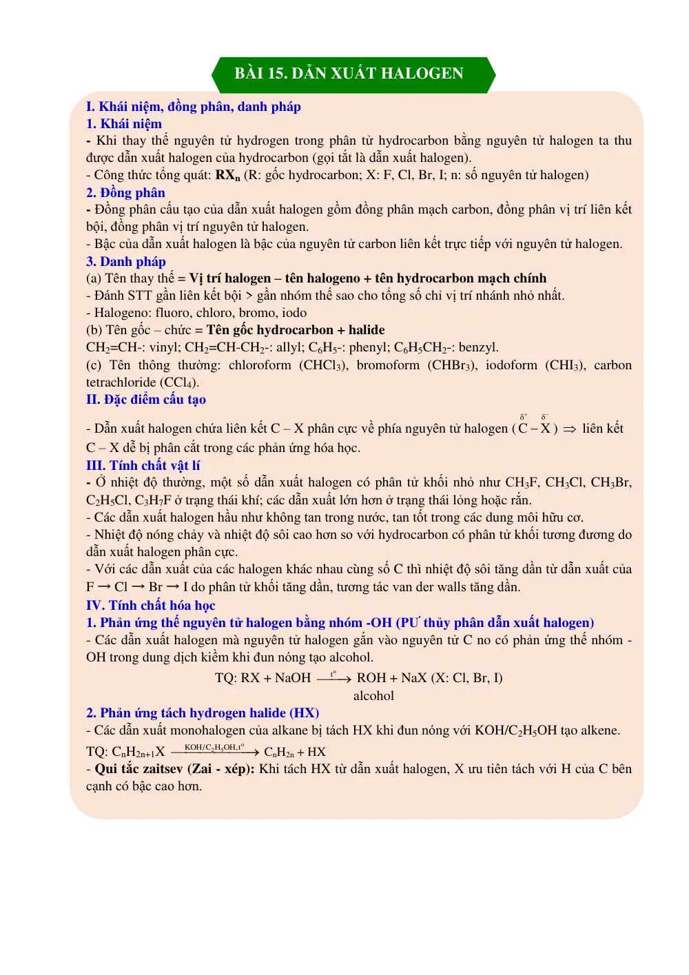 Đề cương ôn tập Học kì 2 Hóa học 11 năm 2024-2025 trường THPT chuyên Lương Văn Chánh (Đắk Lắk) - trang 7