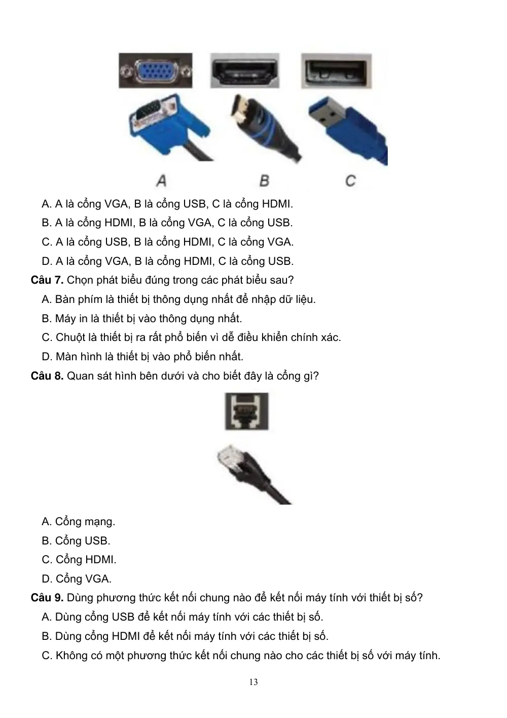 Đề cương ôn tập Học kì 1 Tin học 11 năm 2023-2024 trường THPT Đào Sơn Tây (TP Hồ Chí Minh) - trang 13