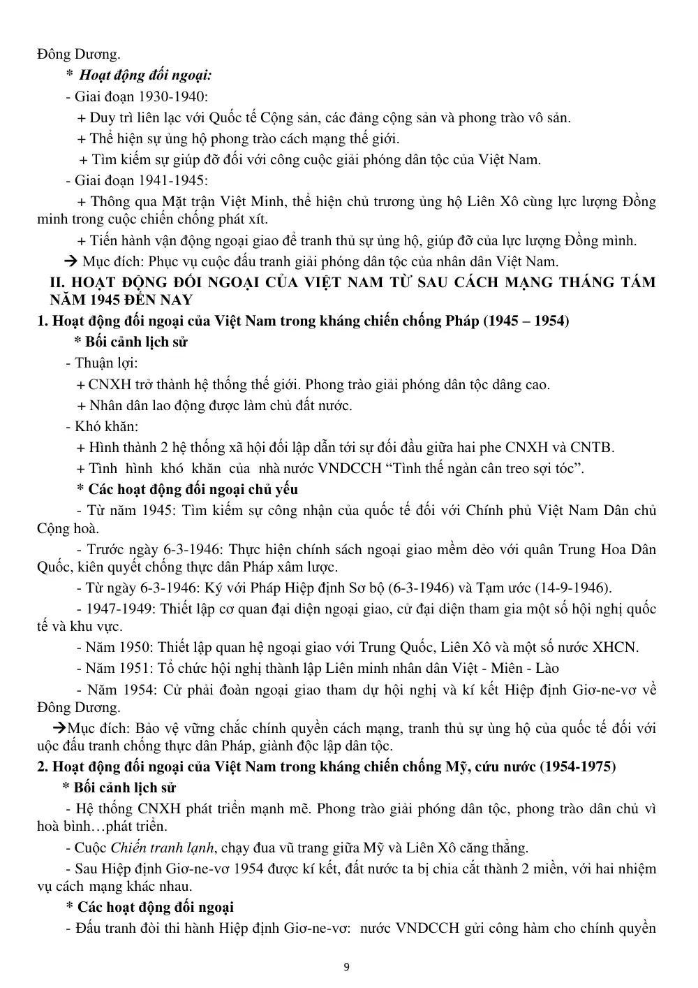 Đề cương ôn tập Học kì 2 Lịch sử 12 năm 2024-2025 trường THPT An Khánh (Cần Thơ) - trang 9