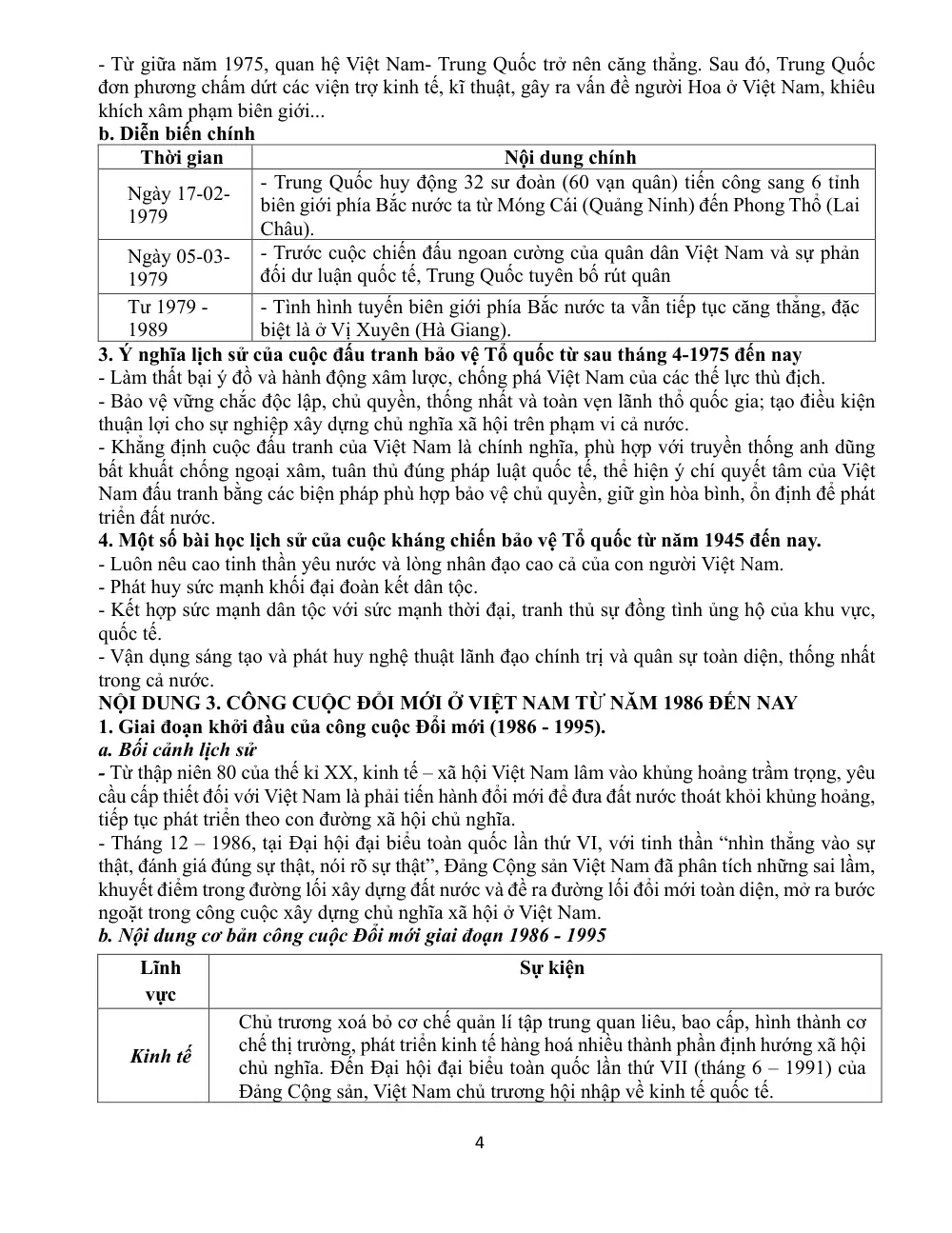 Đề cương ôn tập Học kì 2 Lịch sử 12 năm 2024-2025 trường THPT Đào Sơn Tây (TP Hồ Chí Minh) - trang 4