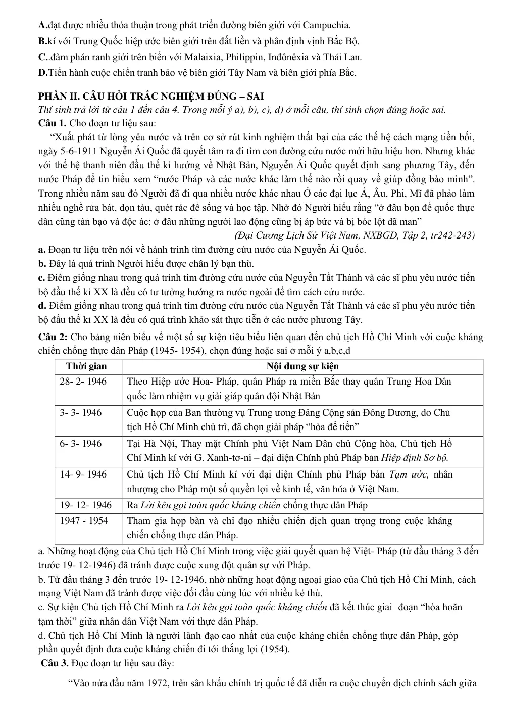 Đề cương ôn tập Học kì 2 Lịch sử 12 năm 2024-2025 trường THPT Hoàng Văn Thụ (Hà Nội) - trang 8