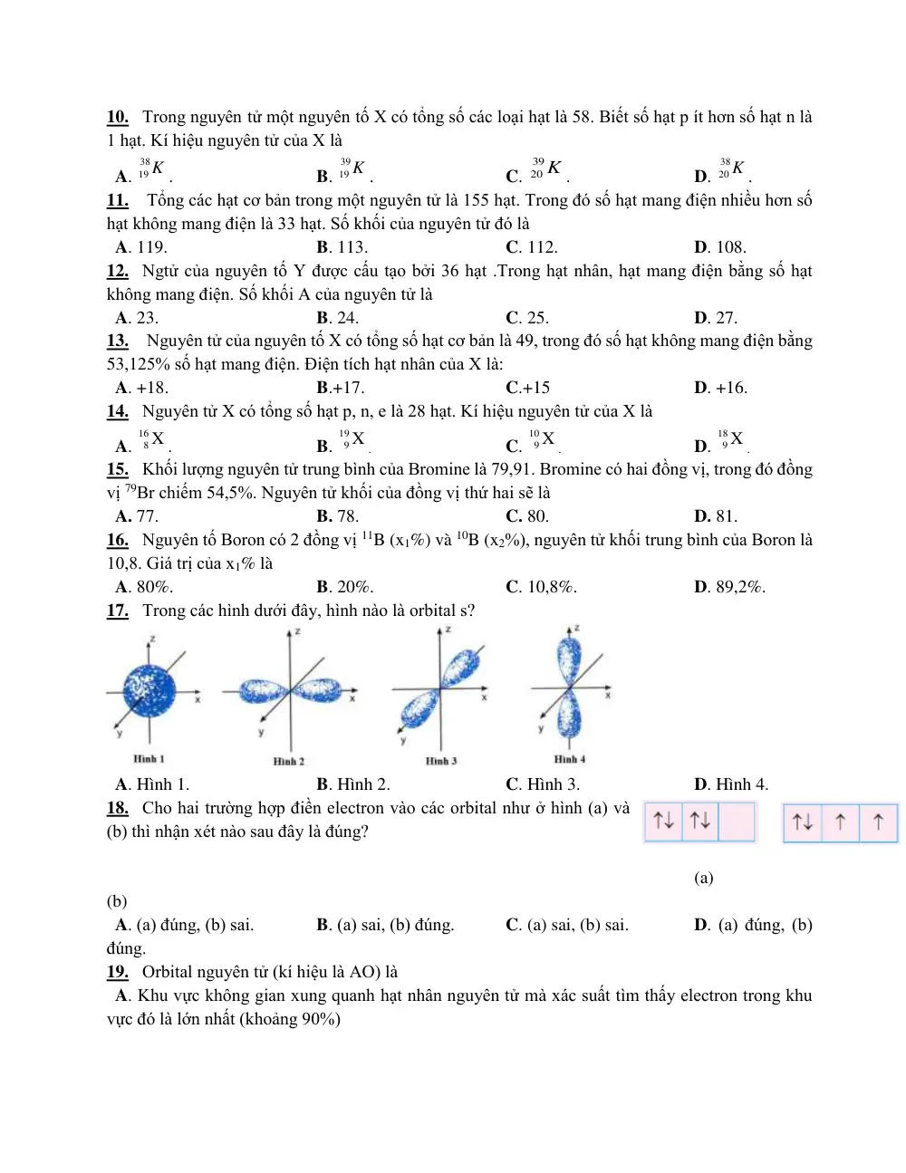 Đề cương ôn tập Giữa kì 1 Hóa học 10 năm 2024-2025 trường THPT Thanh Khê (Đà Nẵng) - trang 3