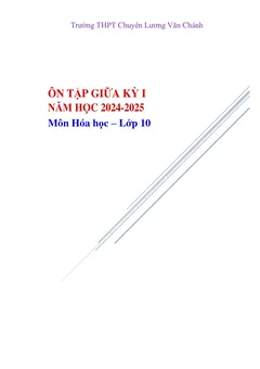 Trang đầu Đề cương ôn tập Giữa kì 1 Hóa học 10 năm 2024-2025 trường THPT Chuyên Lương Văn Chánh (Đắk Lắk)