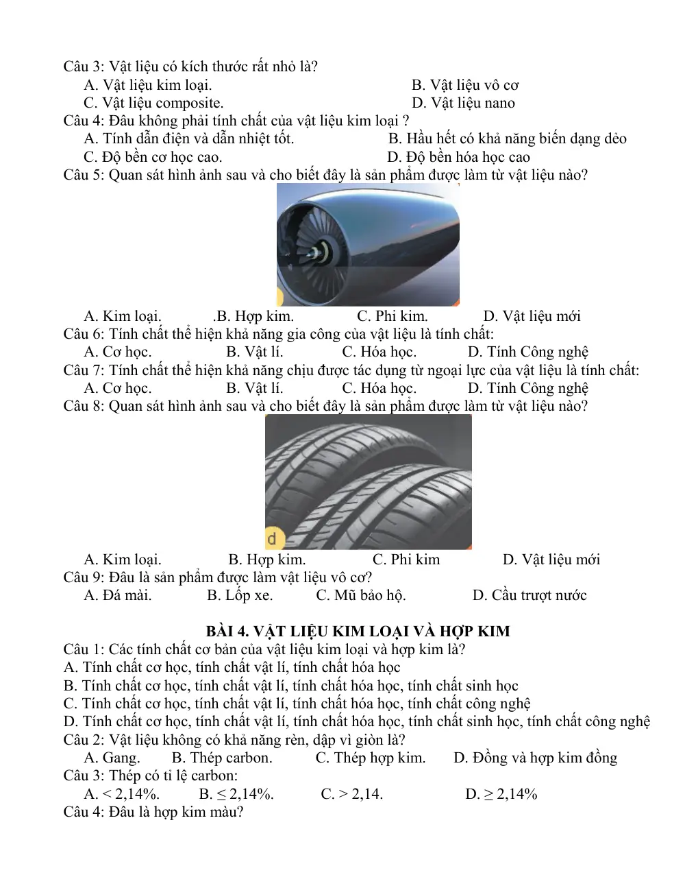 Đề cương ôn tập Giữa kì 1 Công nghệ Công nghiệp 11 năm 2025-2026 trường THPT Đào Sơn Tây (TP Hồ Chí Minh) - trang 4