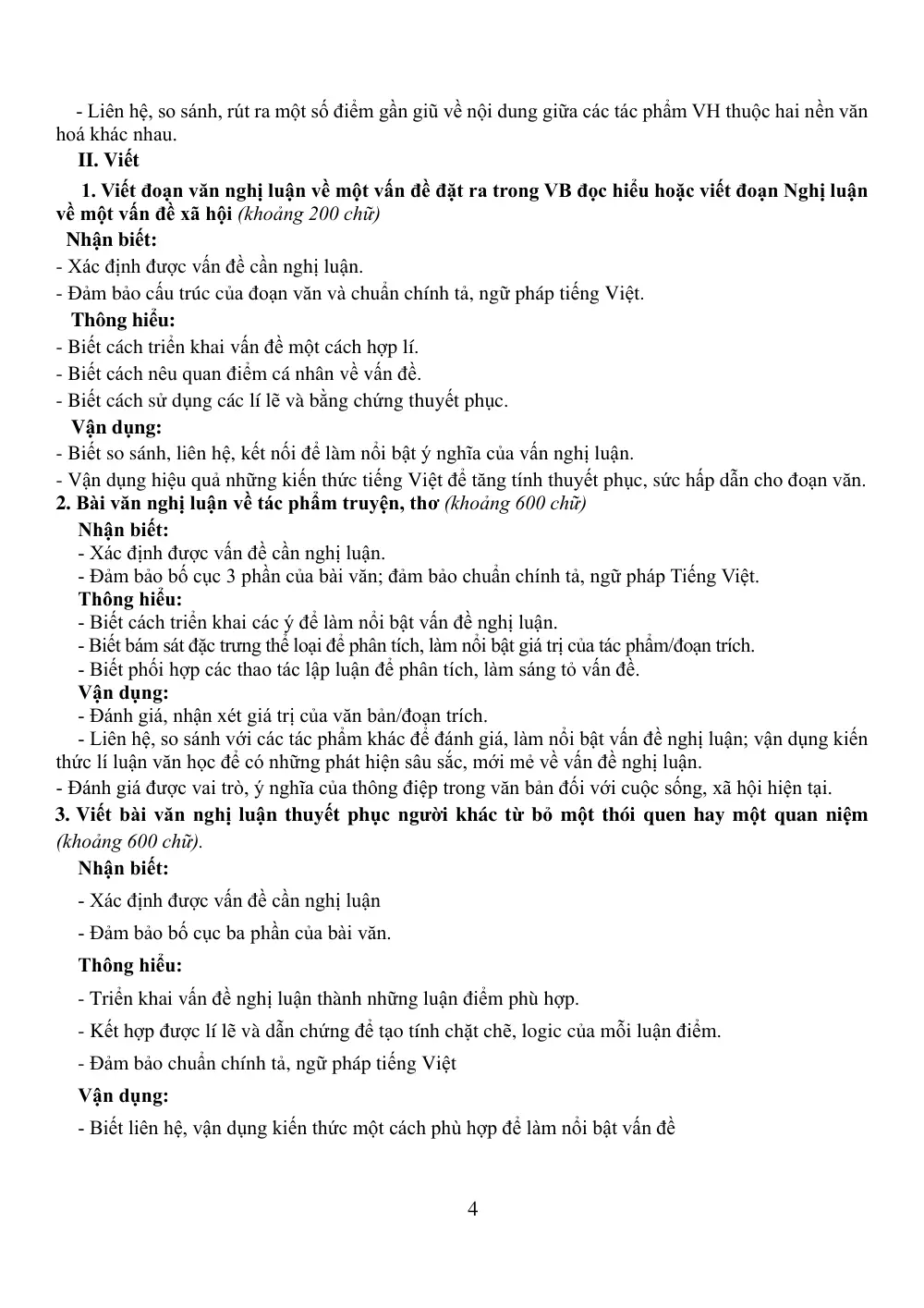 Đề cương ôn tập Học kì 1 Ngữ văn 10 năm 2024-2025 trường THPT Hướng Hoá (Quảng Trị) - trang 4