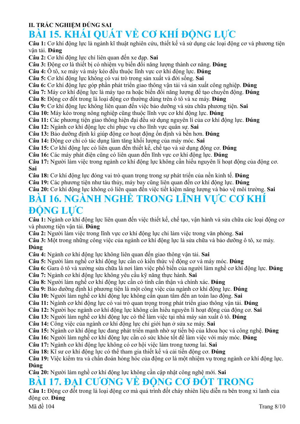 Đề cương ôn tập Giữa kì 2 Công nghệ Công nghiệp 11 năm 2025-2026 trường THPT Đức Trọng (Lâm Đồng) - trang 8