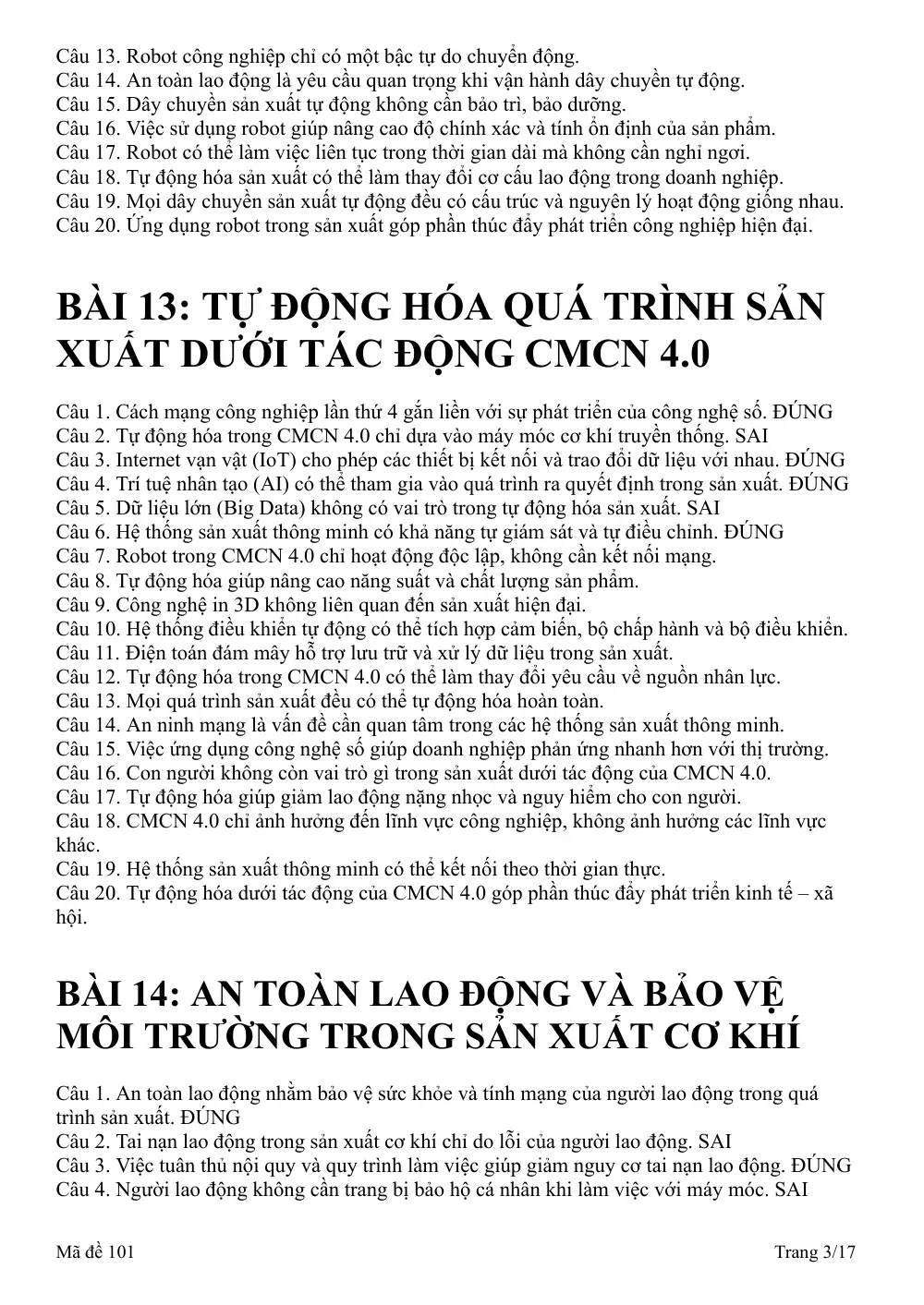 Đề cương ôn tập Học kì 1 Công nghệ Công nghiệp 11 năm 2025-2026 trường THPT Đức Trọng (Lâm Đồng) - trang 3