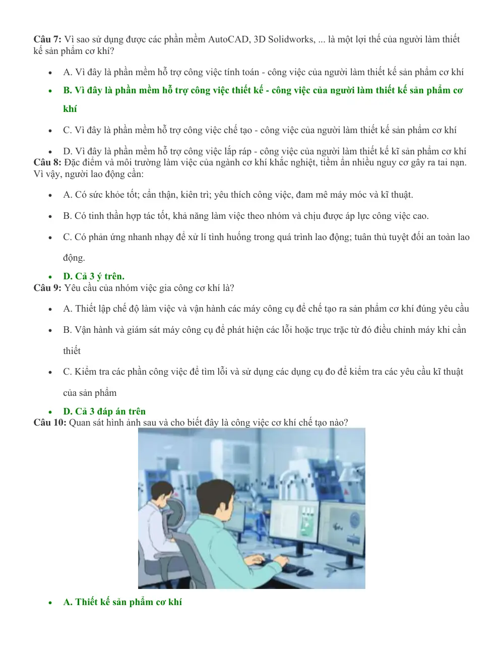 Đề cương ôn tập Học kì 1 Công nghệ Công nghiệp 11 năm 2024-2025 trường THPT Hàn Thuyên (Bắc Ninh) - trang 6