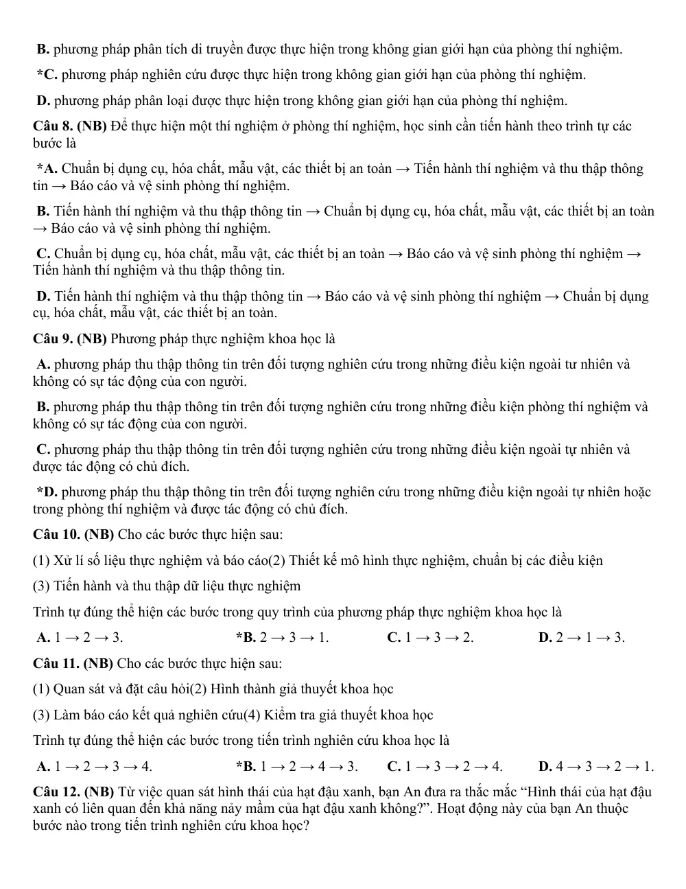 Đề cương ôn tập Giữa kì 1 Sinh học 10 năm 2025-2026 trường THPT Đức Trọng (Lâm Đồng) - trang 8