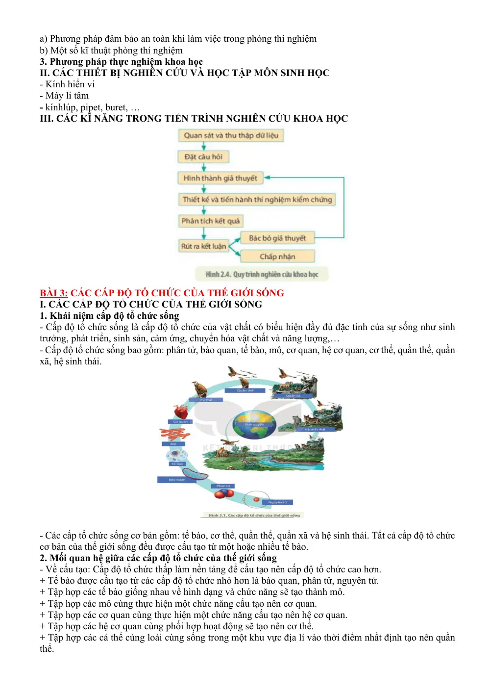 Đề cương ôn tập Giữa kì 1 Sinh học 10 năm 2025-2026 trường THPT chuyên Lương Văn Chánh (Đắk Lắk) - trang 3