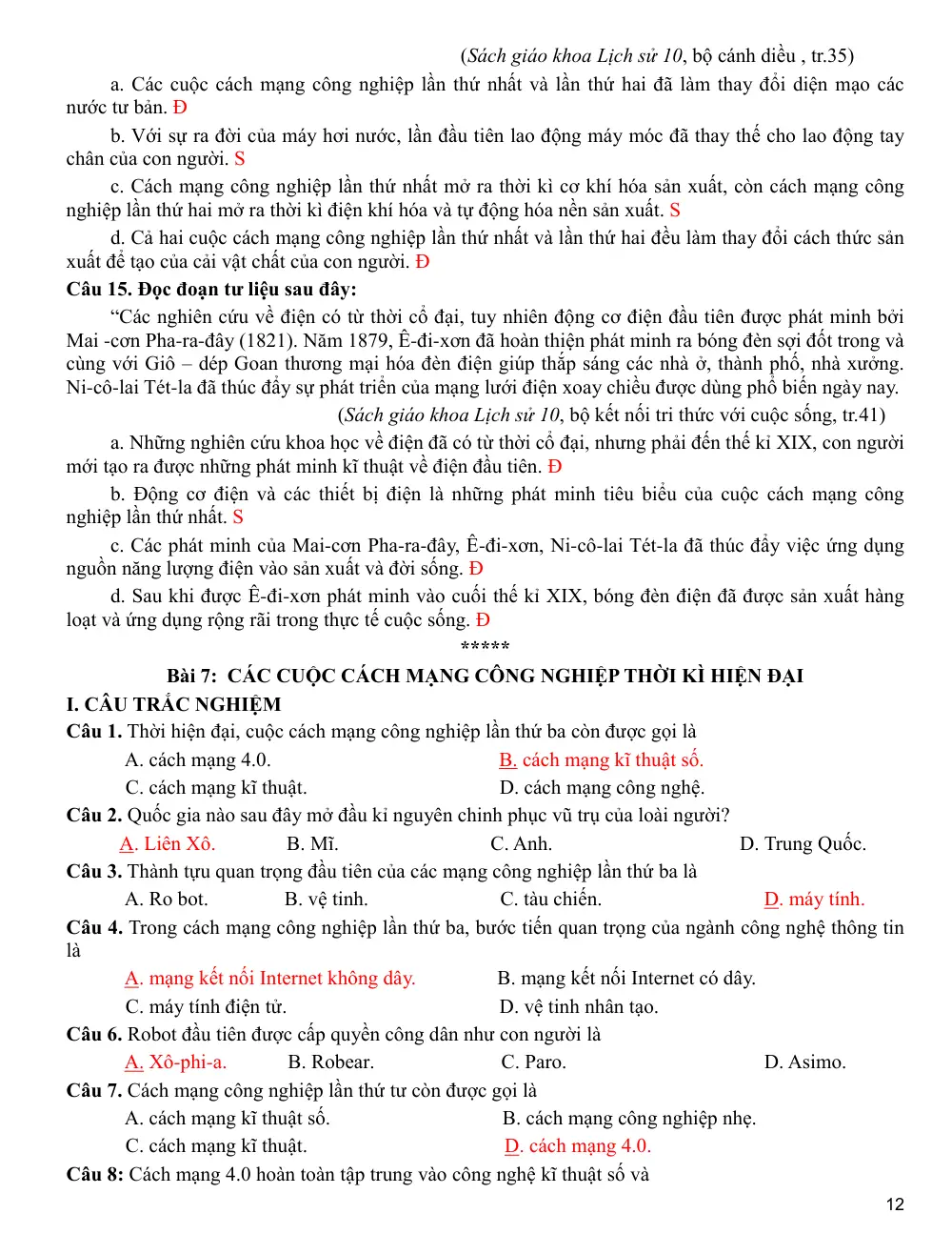 Đề cương ôn tập Học kì 1 Lịch sử 10 năm 2025-2026 trường THPT An Khánh (Cần Thơ) - trang 12