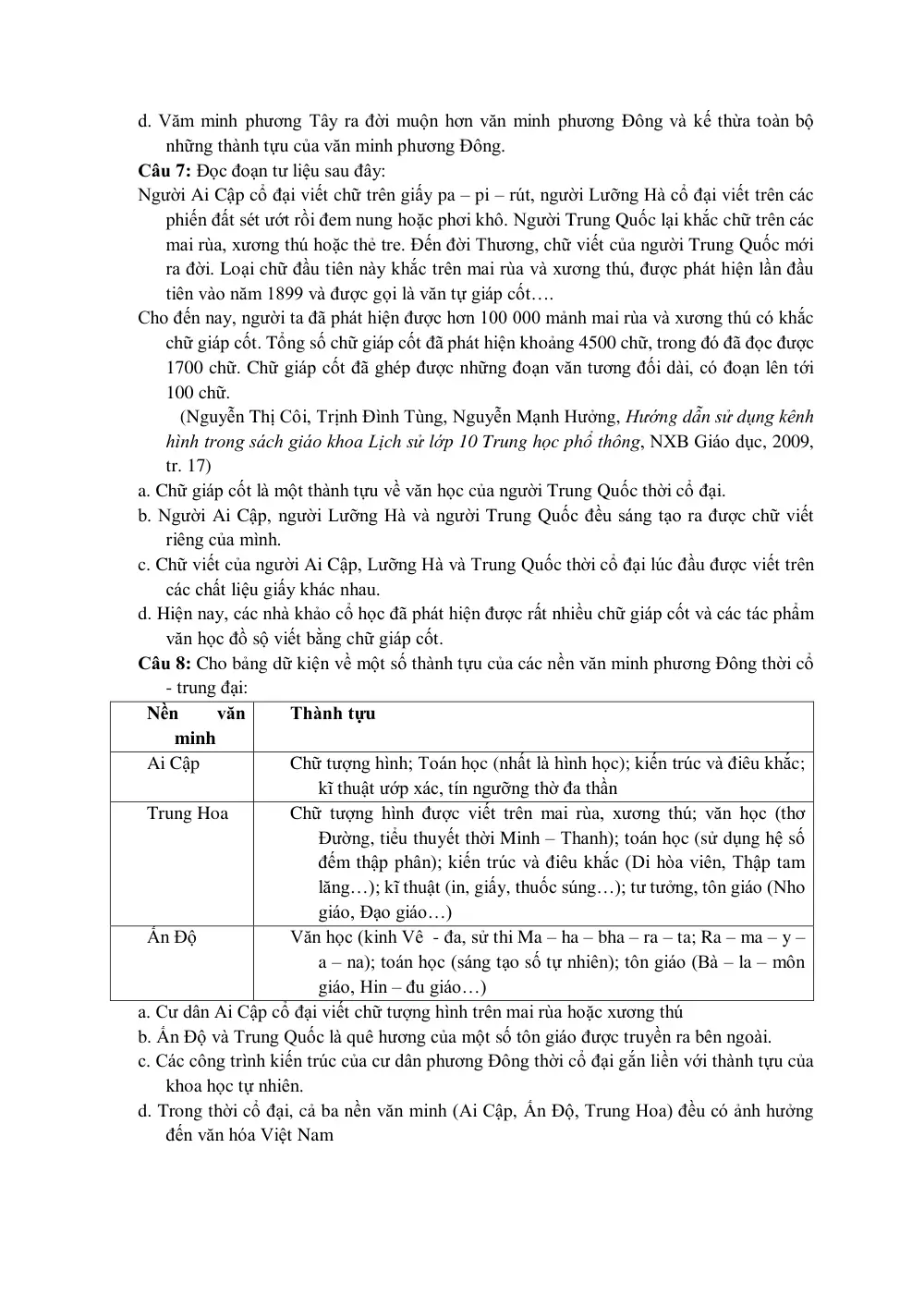 Đề cương ôn tập Học kì 1 Lịch sử 10 năm 2024-2025 trường THPT Phước Long (TP Hồ Chí Minh) - trang 16