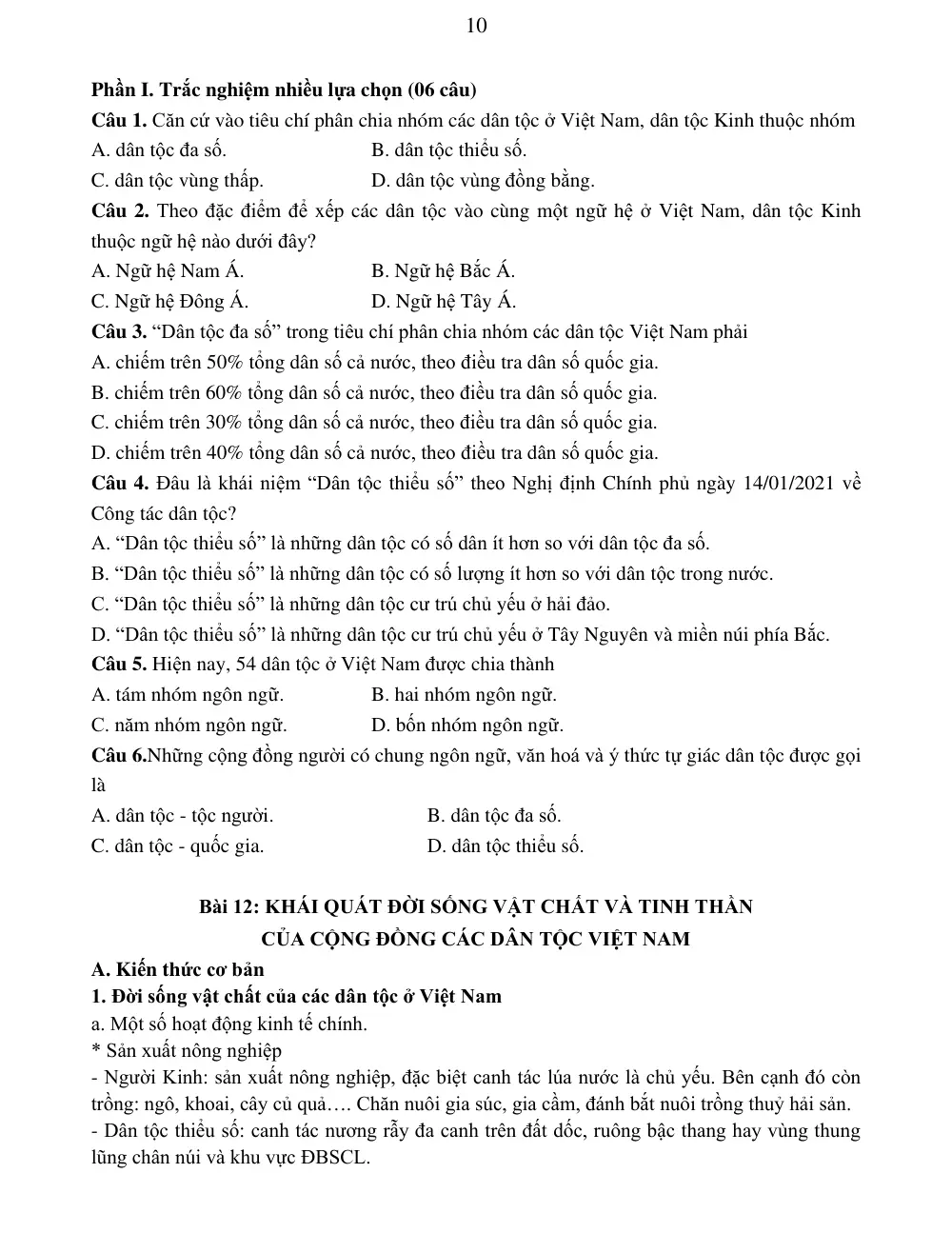 Đề cương ôn tập Học kì 2 Lịch sử 10 năm 2025-2026 trường THPT Đức Trọng (Lâm Đồng) - trang 10