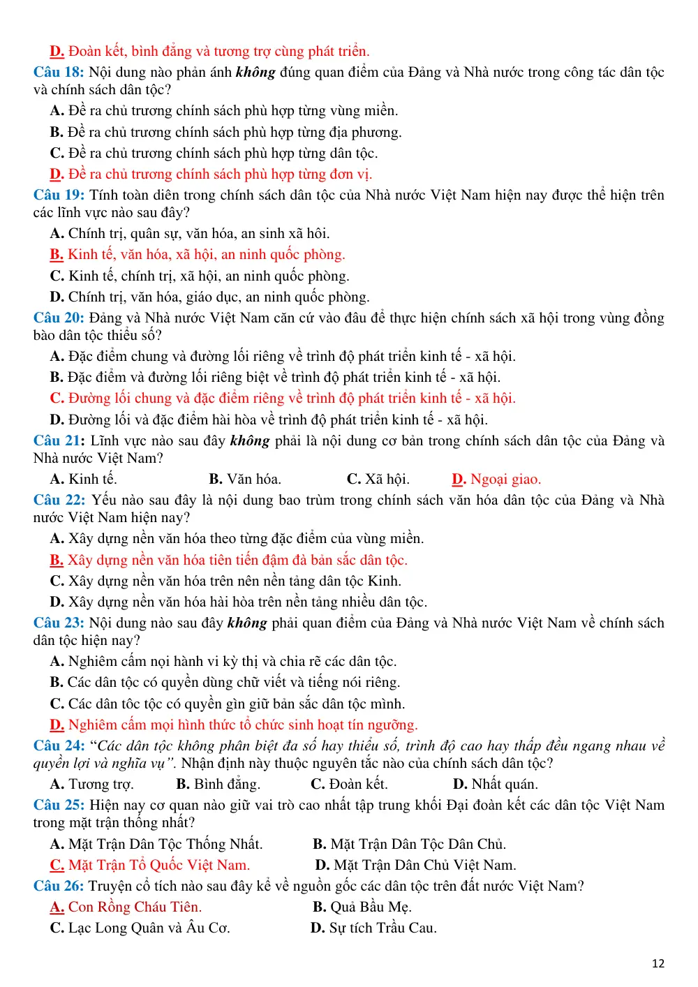 Đề cương ôn tập Học kì 2 Lịch sử 10 năm 2024-2025 trường THPT An Khánh (Cần Thơ) - trang 12