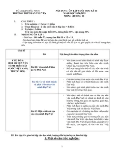 Trang đầu Đề cương ôn tập Học kì 2 Lịch sử 10 năm 2024-2025 trường THPT Hàn Thuyên (Bắc Ninh)