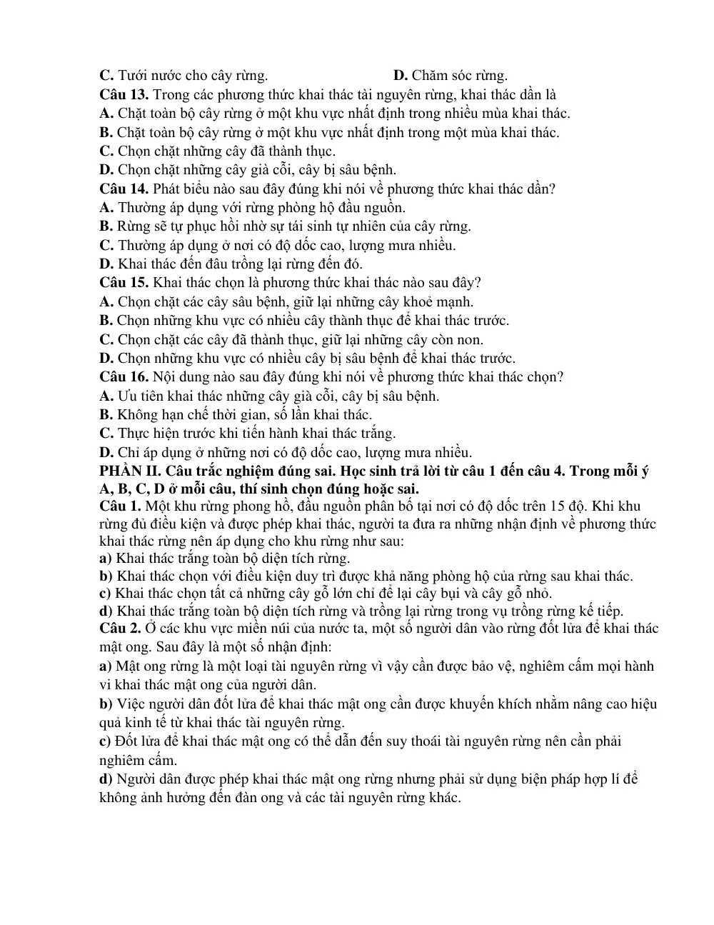 Đề cương ôn tập Học kì 1 Công nghệ Nông nghiệp 11 năm 2024-2025 trường THPT Ngô Quyền (Đà Nẵng) - trang 6