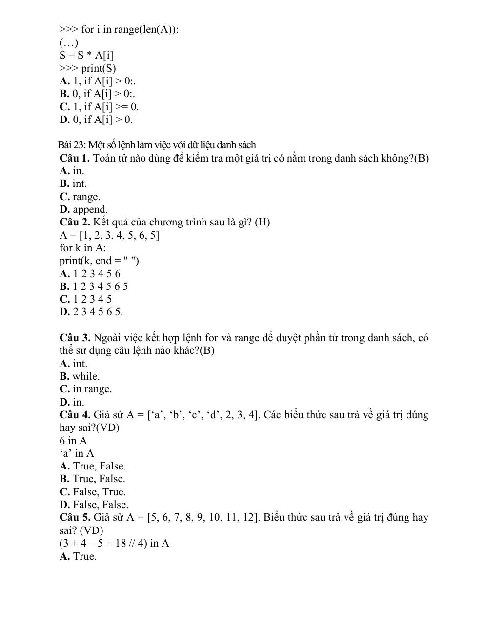 Đề cương ôn tập Học kì 2 Tin học 10 năm 2023-2024 trường THPT Lê Quý Đôn (Đắk Lắk) - trang 10
