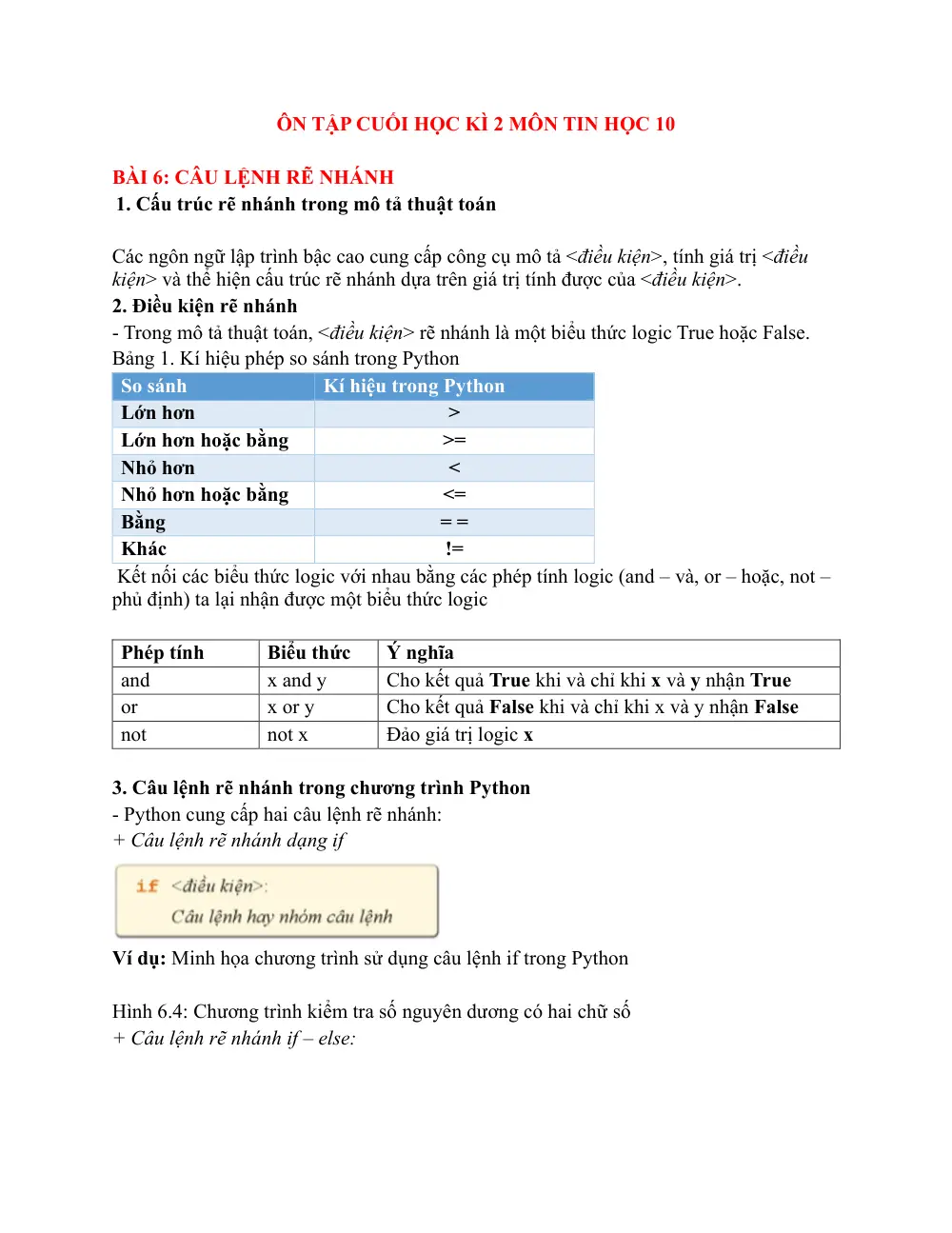 Đề cương ôn tập Học kì 2 Tin học 10 năm 2023-2024 trường THPT Phước Long (TP Hồ Chí Minh) - trang 1