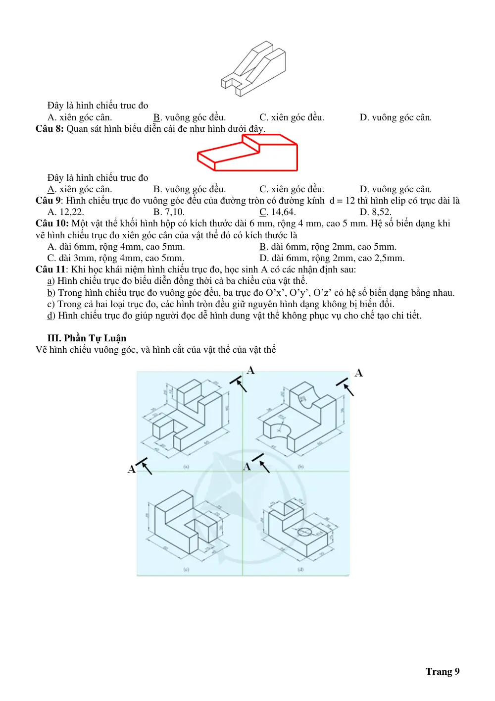 Đề cương ôn tập Học kì 1 Công nghệ Công nghiệp 10 năm 2025-2026 trường THPT An Khánh (Cần Thơ) - trang 9