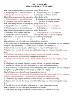 Trang đầu Đề cương ôn tập Học kì 1 Công nghệ Công nghiệp 10 năm 2025-2026 trường THPT Đào Sơn Tây (TP Hồ Chí Minh)