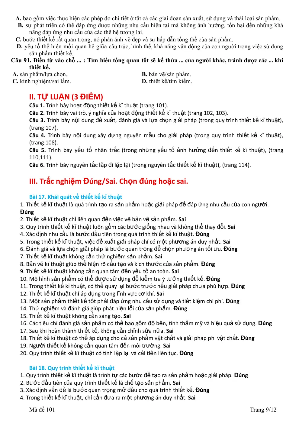 Đề cương ôn tập Học kì 2 Công nghệ Công nghiệp 10 năm 2025-2026 trường THPT Đức Trọng (Lâm Đồng) - trang 9