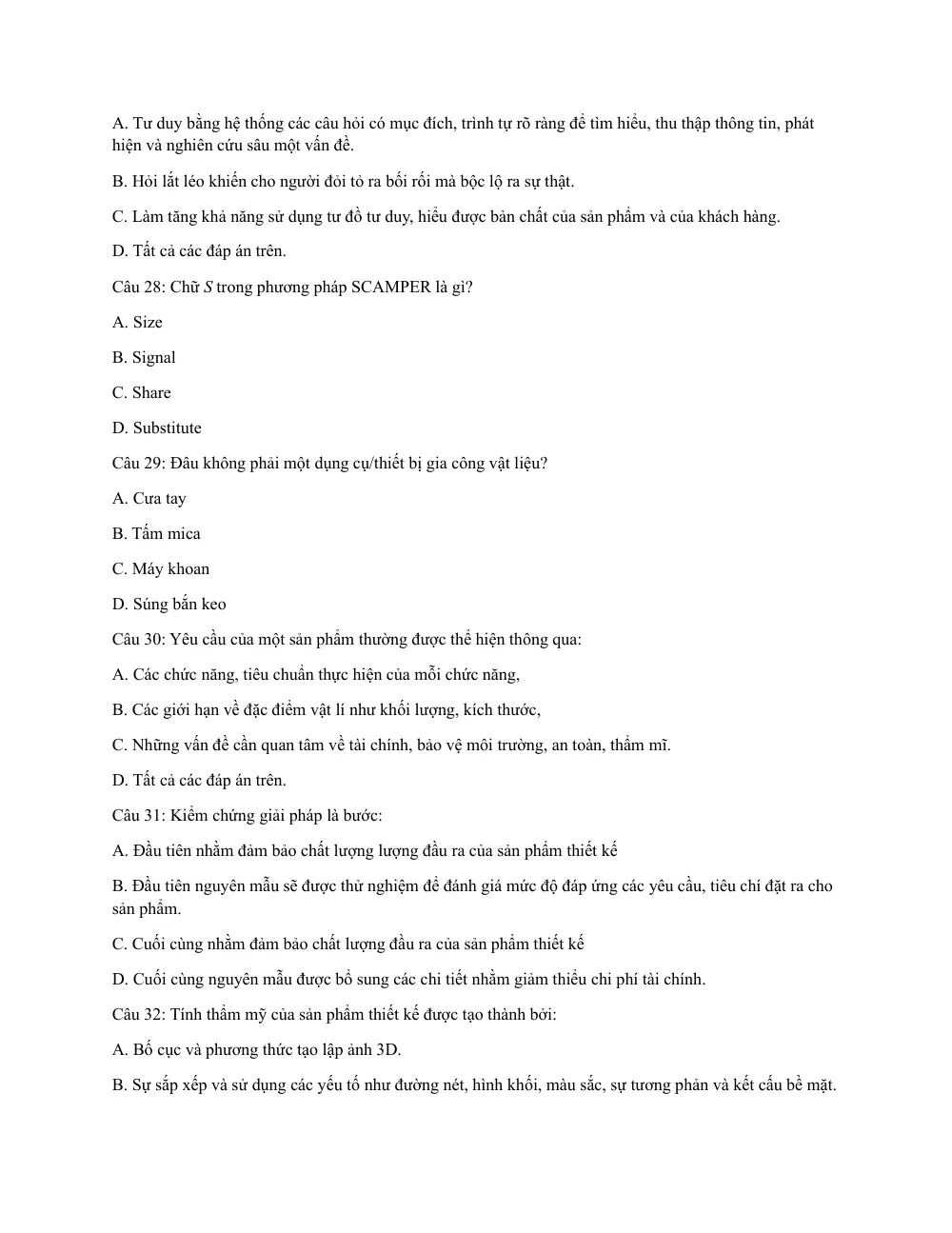 Đề cương ôn tập Học kì 2 Công nghệ Công nghiệp 10 năm 2024-2025 trường THPT A Túc (Quảng Trị) - trang 5