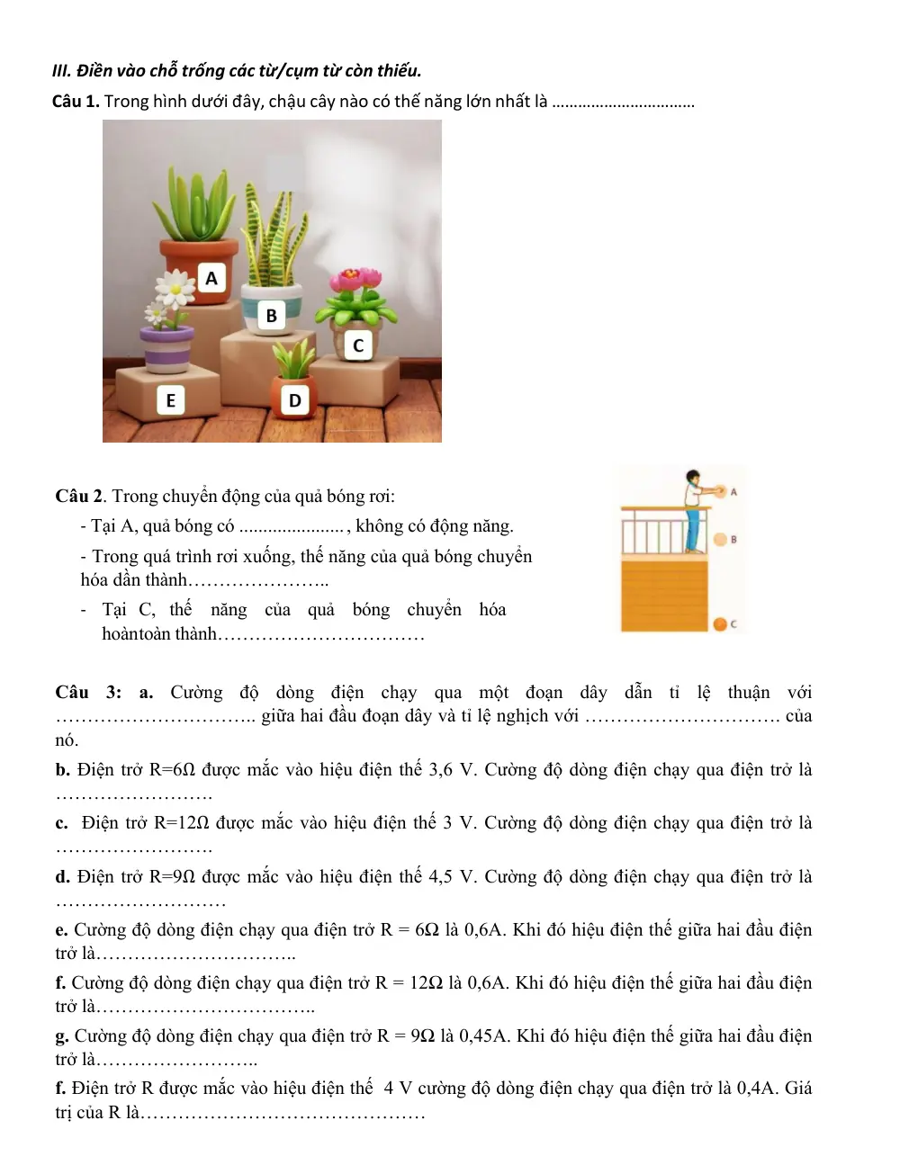 Đề cương ôn tập Giữa kì 1 KHTN 9 năm 2025-2026 trường THCS Lê Anh Xuân (TP Hồ Chí Minh) - trang 9