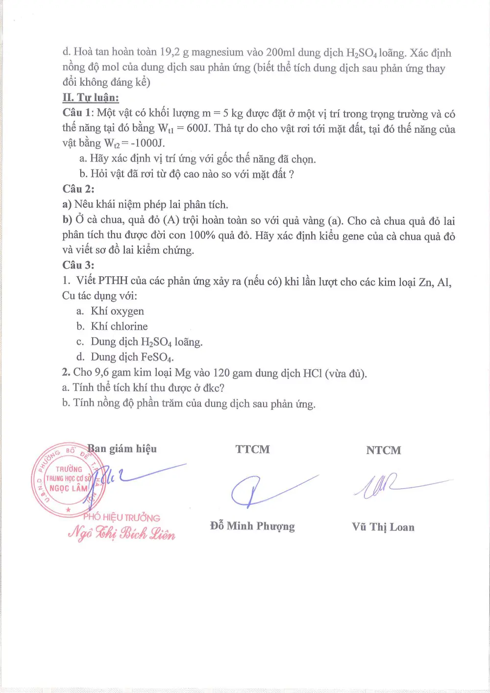 Đề cương ôn tập Giữa kì 1 KHTN 9 năm 2025-2026 trường THCS Ngọc Lâm (Hà Nội) - trang 4
