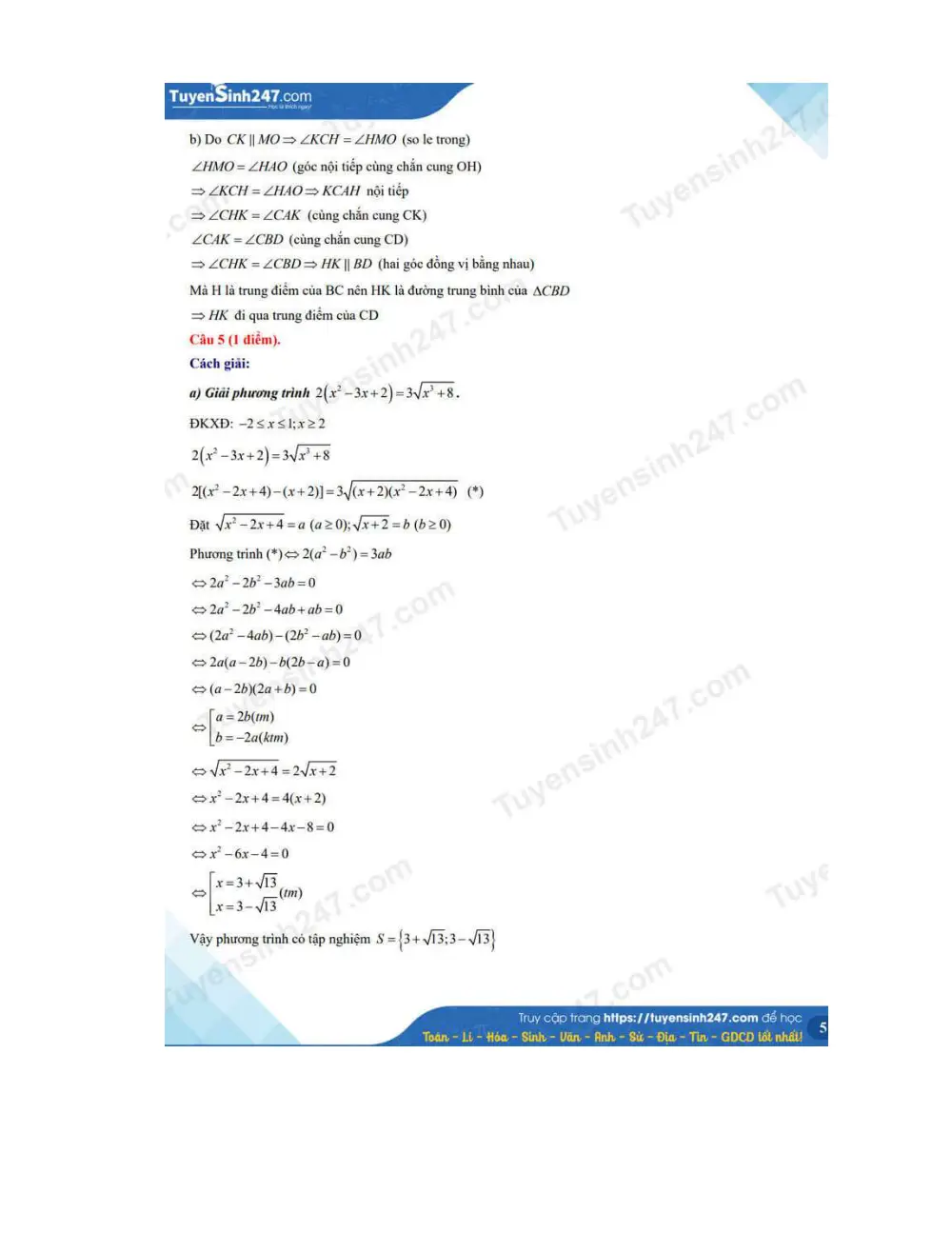 Đề tuyển sinh vào 10 Toán 2024-2025 Sở Nam Định - trang 7