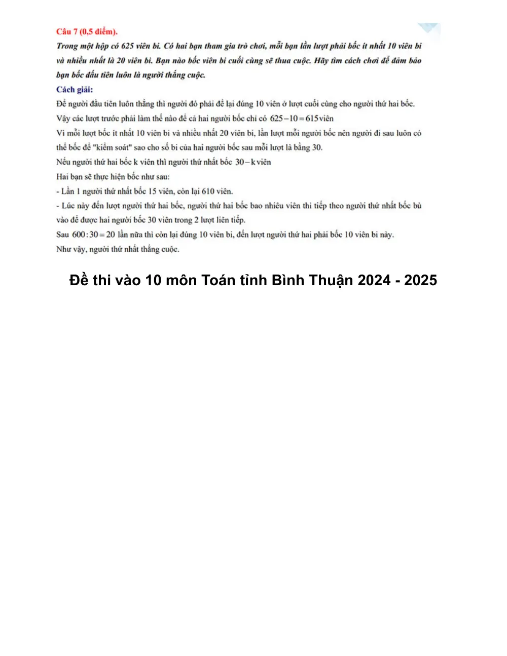 Đề tuyển sinh vào 10 Toán 2024-2025 Sở Bình Thuận - trang 7