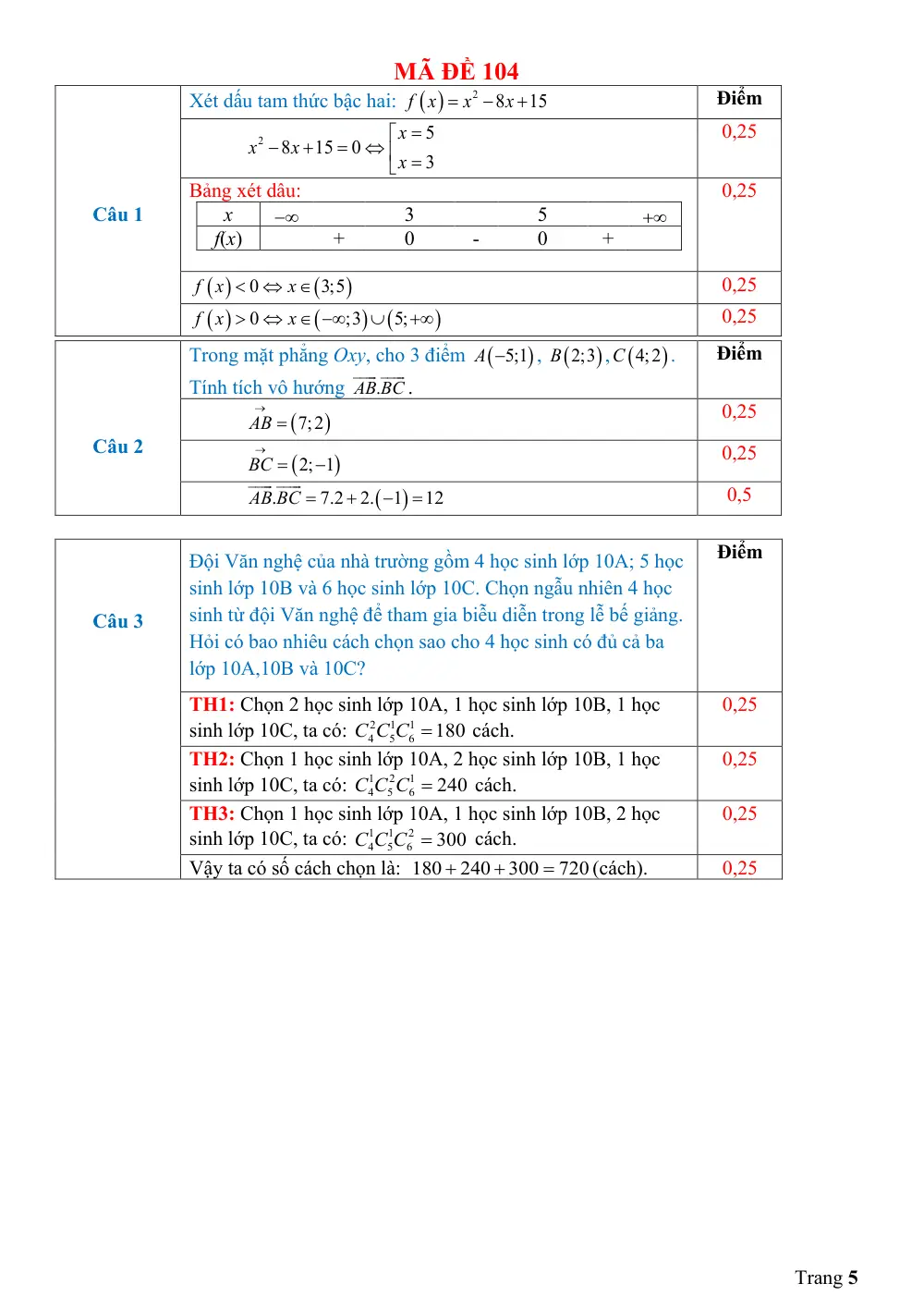 Đề thi Giữa kì 2 Toán 10 năm 2024-2025 trường THPT Thanh Bình 1 (Đồng Tháp) - trang 13