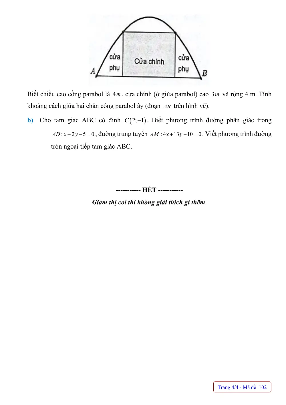 Đề thi Giữa kì 2 Toán 10 năm 2024-2025 trường THPT Thanh Miện (Hải Dương) - trang 8