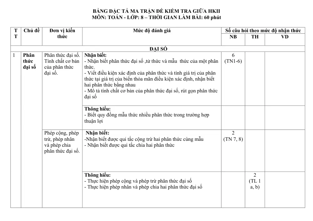 Đề thi Giữa kì 2 Toán 8 năm 2024-2025 trường THCS Quế Thuận (Quảng Nam) - trang 3
