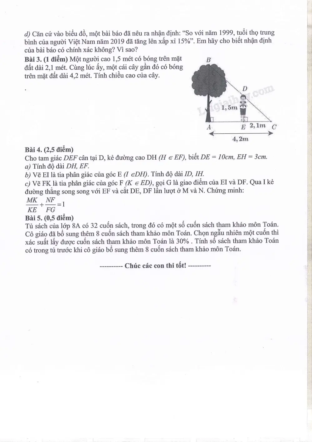 Đề thi Giữa kì 2 Toán 8 năm 2024-2025 trường THCS Ngọc Lâm (Hà Nội) - trang 6